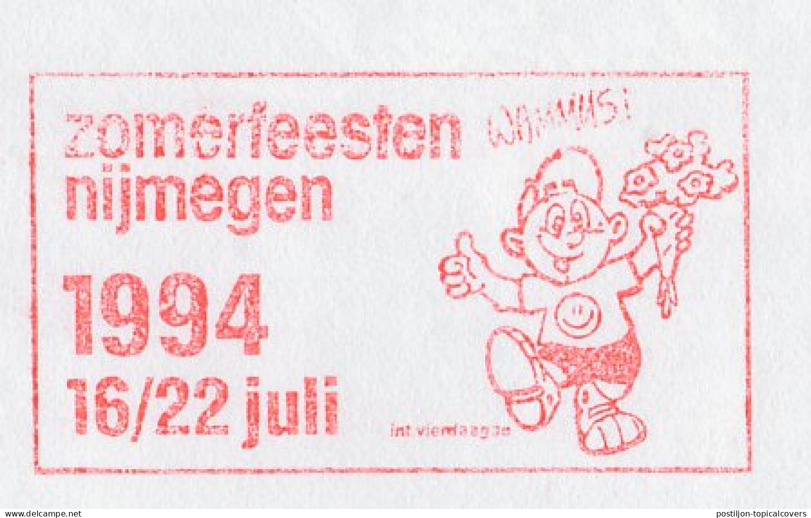 Meter Cover Netherlands 1994 Four Days Marches Nijmegen - Summer Parties - Altri & Non Classificati