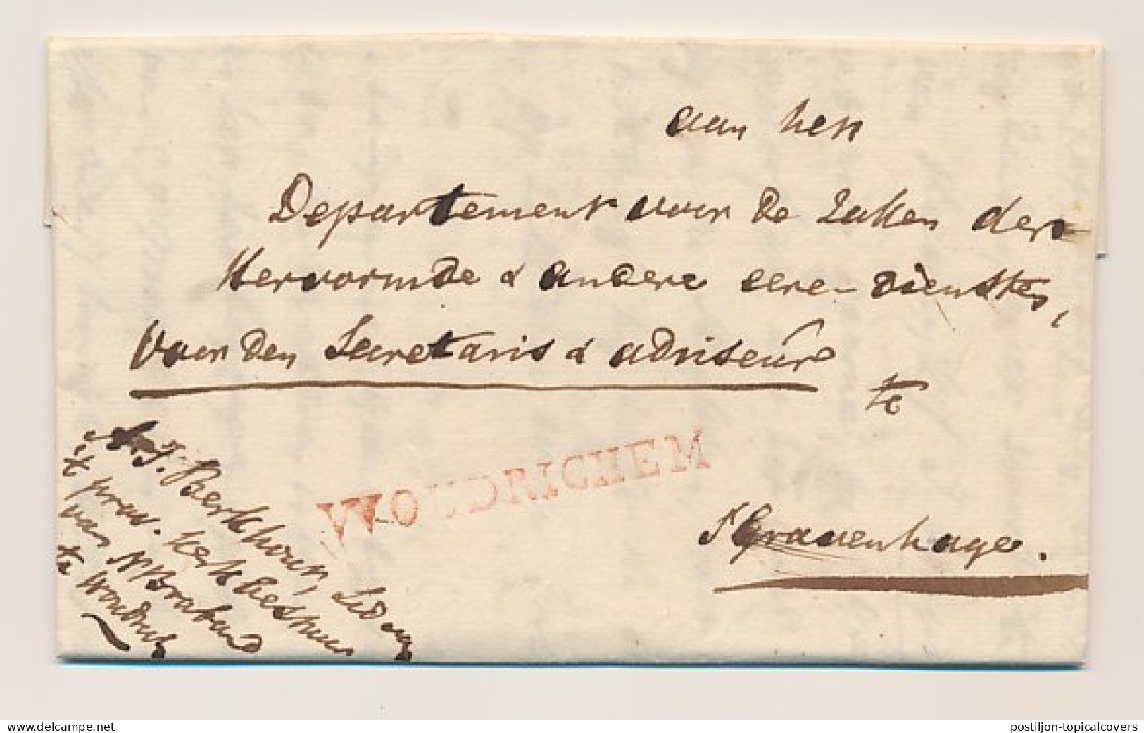 WOUDRICHEM - S Gravenhage 1816 - Lakzegel - ...-1852 Voorlopers