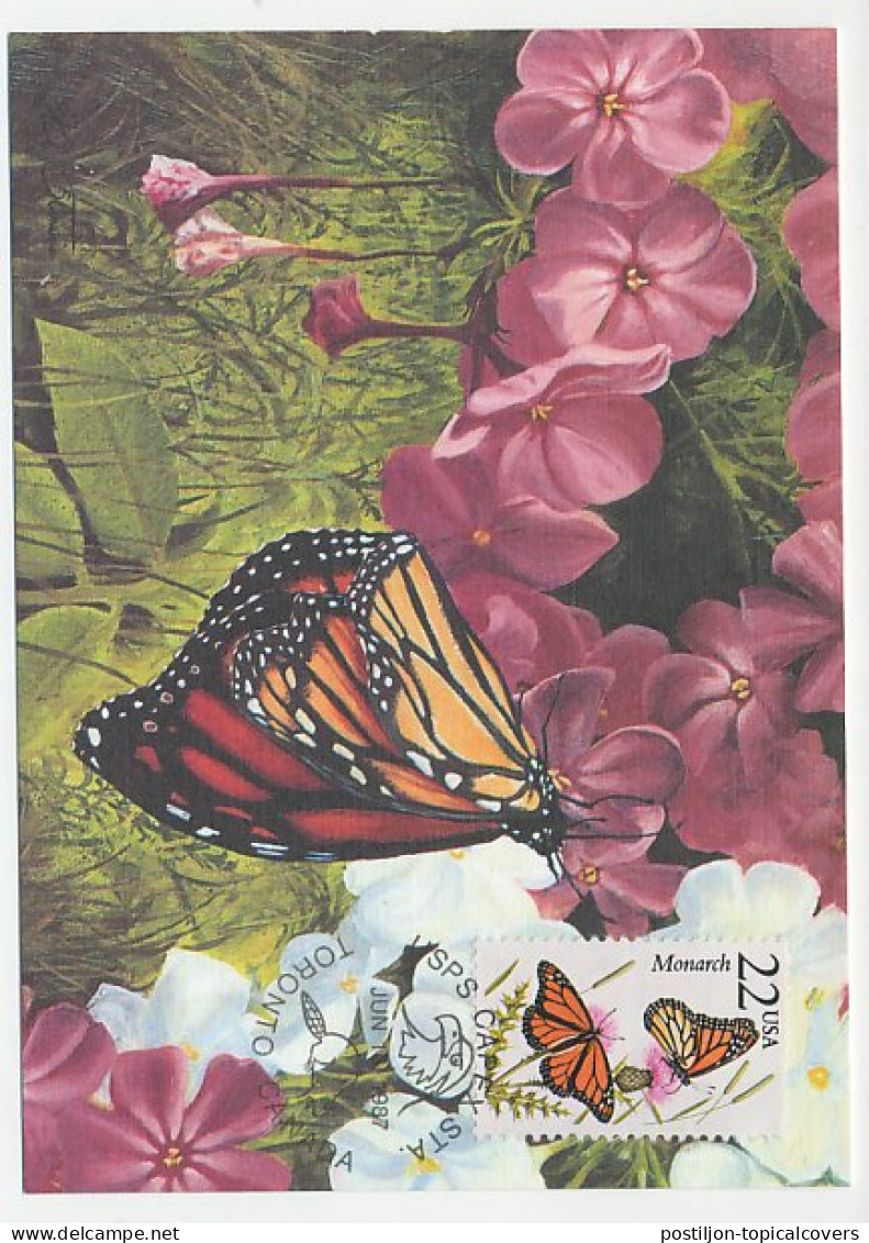 Maximum Card USA 1987 Monarch Butterfly - Sonstige & Ohne Zuordnung