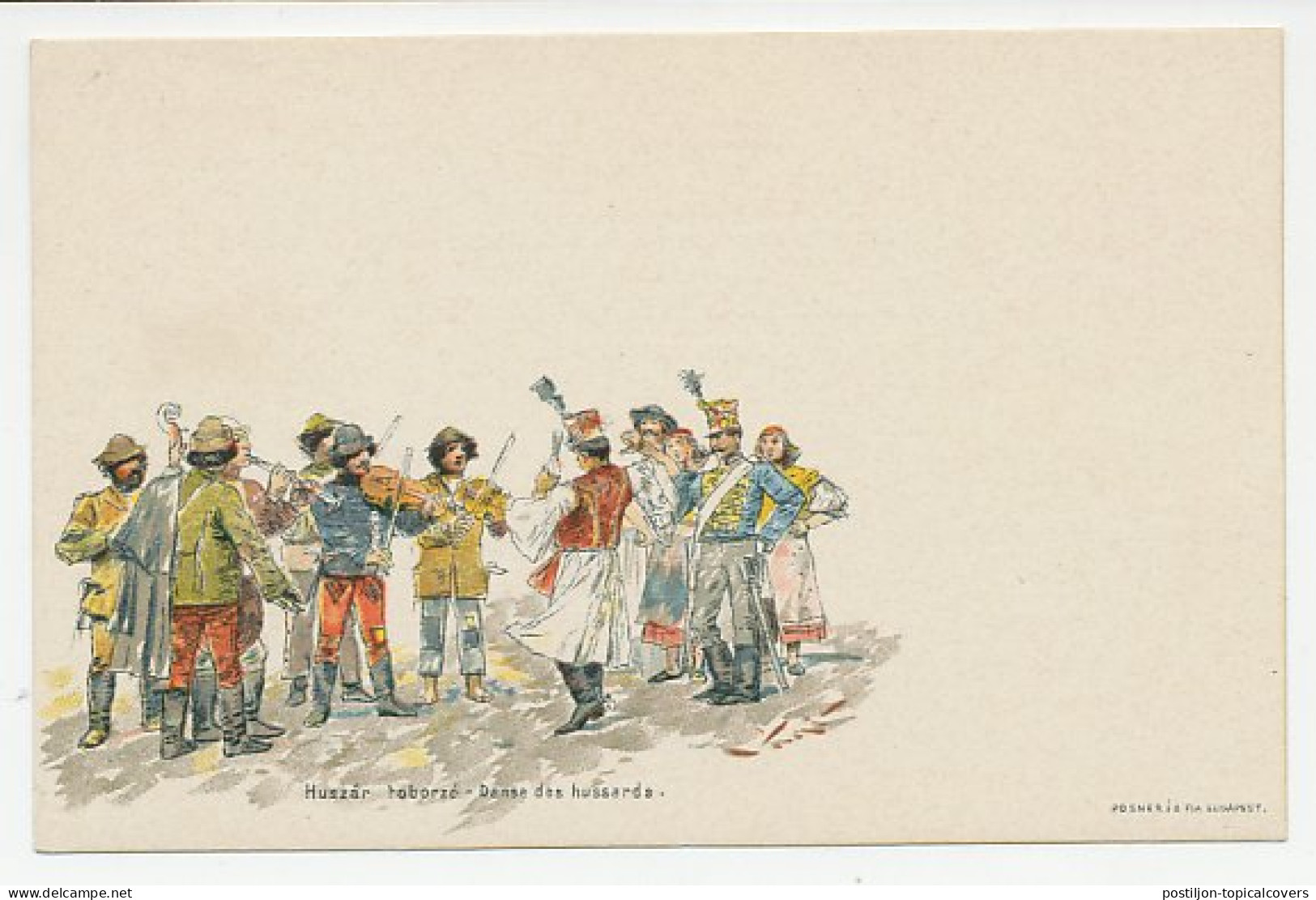 Postal Stationery Hungary Dance Of The Hussars - Music - Violin - Danza