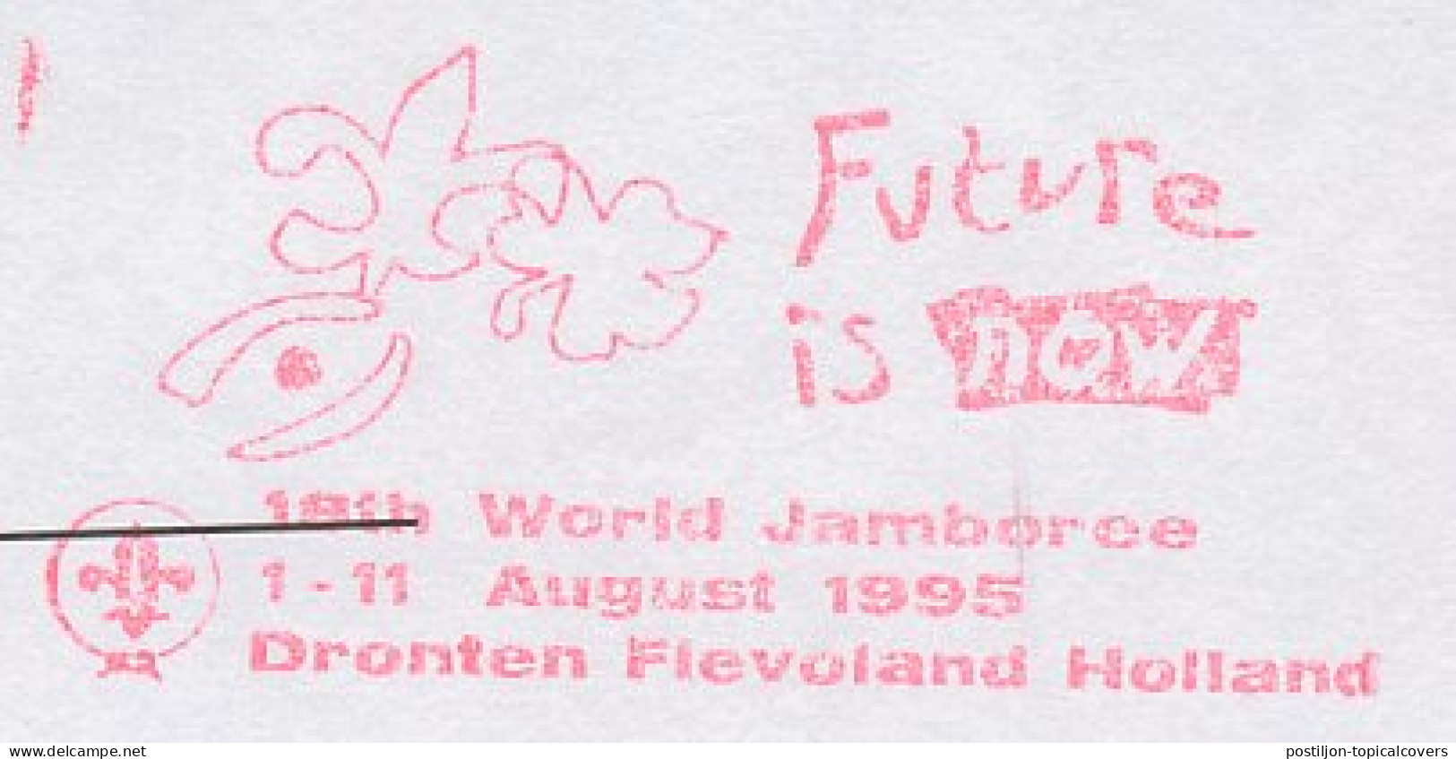 Meter Cut Netherlands 1995 ( FM 50300 ) 18th World Jamboree Dronten Flevoland - Future Is Now - Andere & Zonder Classificatie