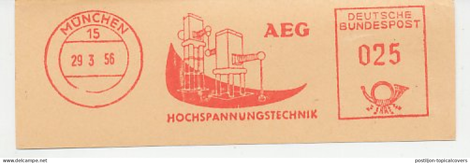 Meter Cut Germany 1956 High Voltage Engineering - AEG - Elektrizität