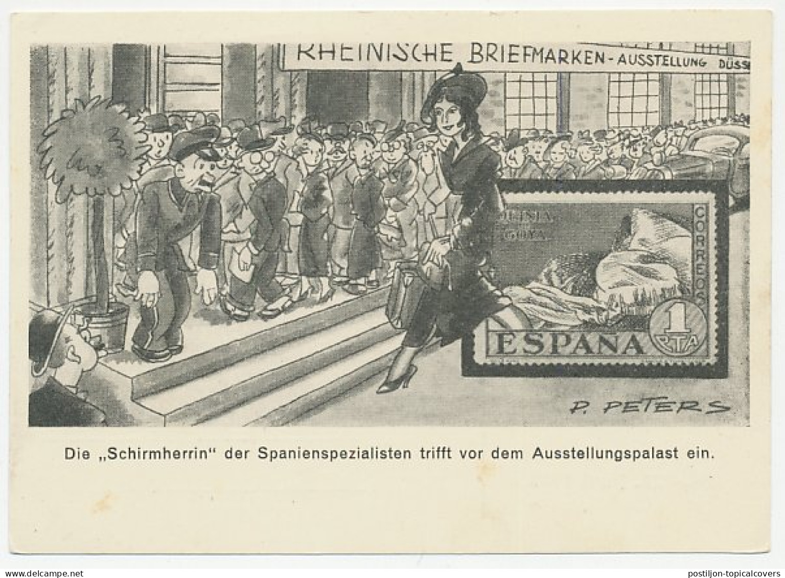 Postal Stationery Germany 1936 Philatelic Exhibition Dusseldorf - Goya Stamp Spain - Andere & Zonder Classificatie