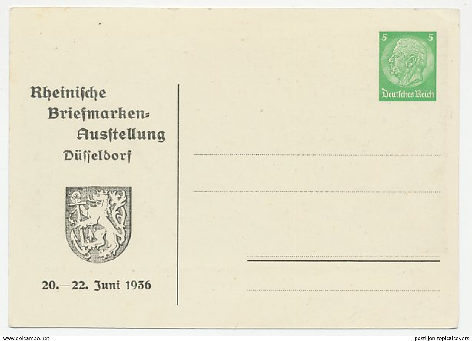 Postal Stationery Germany 1936 Philatelic Exhibition Dusseldorf - Goya Stamp Spain - Otros & Sin Clasificación