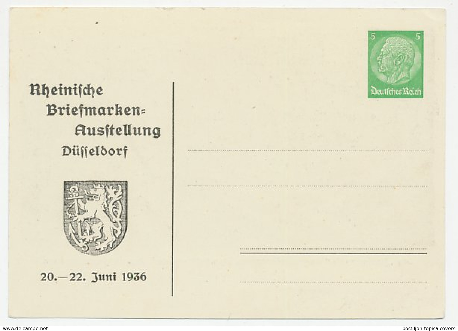 Postal Stationery Germany 1936 Philatelic Exhibition Dusseldorf - Goya Stamp Spain - Sonstige & Ohne Zuordnung