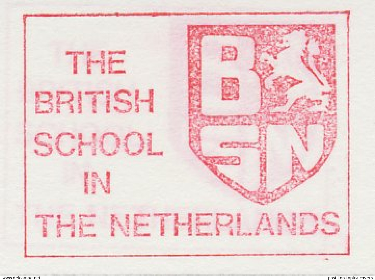 Meter Cut Netherlands 1991 ( FM 3285 ) The British School In The Netherlands - Non Classés