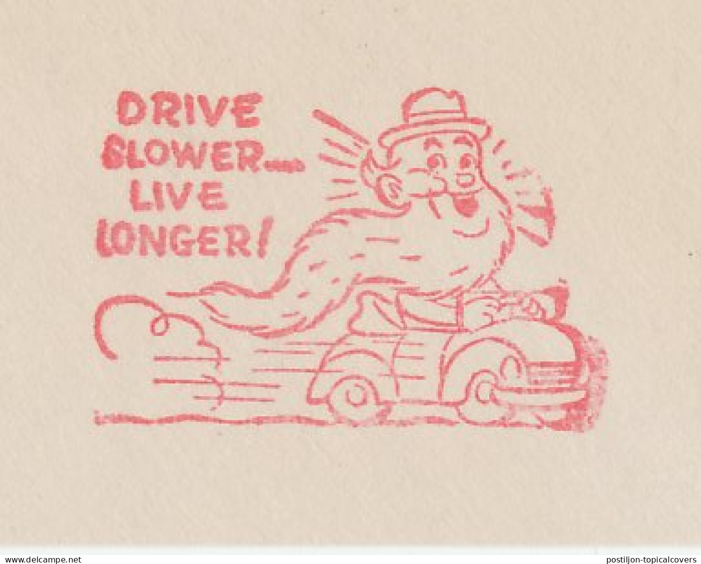 Meter Top Cut USA 1948 Traffic Safety - Drive Slower - Live Longer - Other & Unclassified
