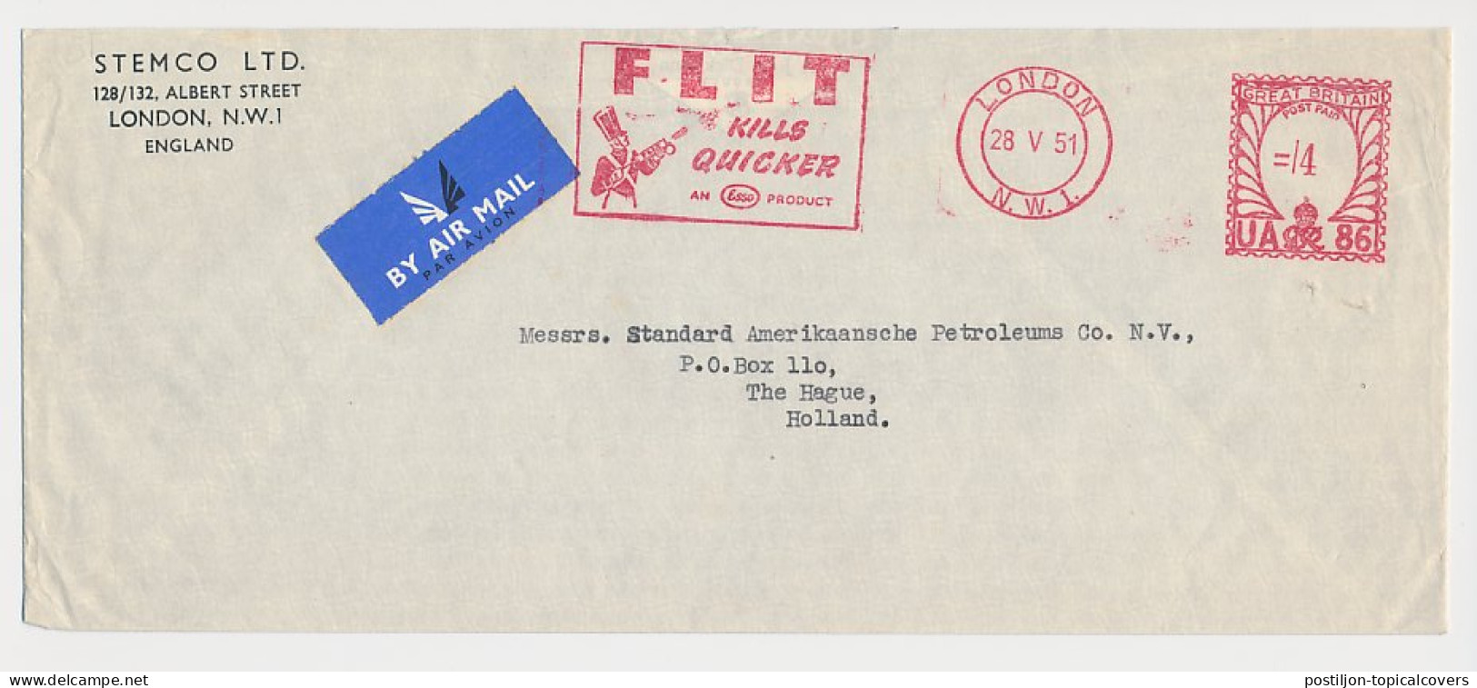 Meter Cover GB / UK 1951 Flit - Kills Quicker - Insecticide - Esso - Sonstige & Ohne Zuordnung