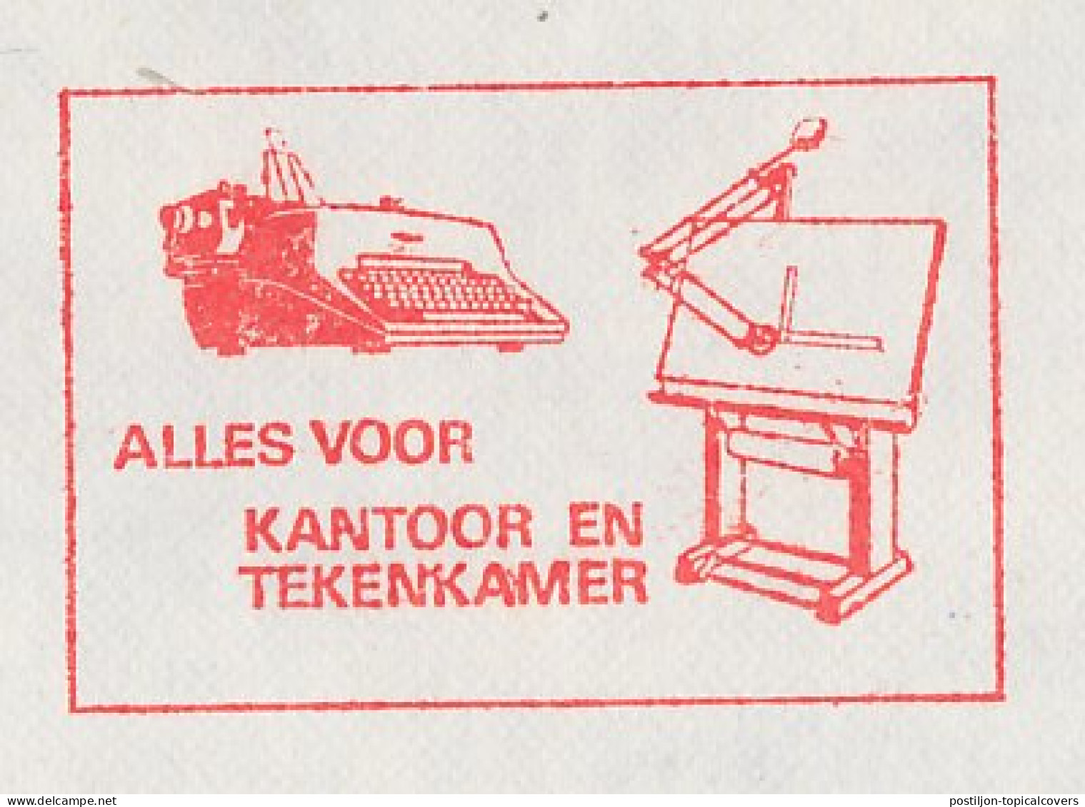 Meter Cover Netherlands 1981 Typewriter - Drawing Table - Amersfoort - Non Classés