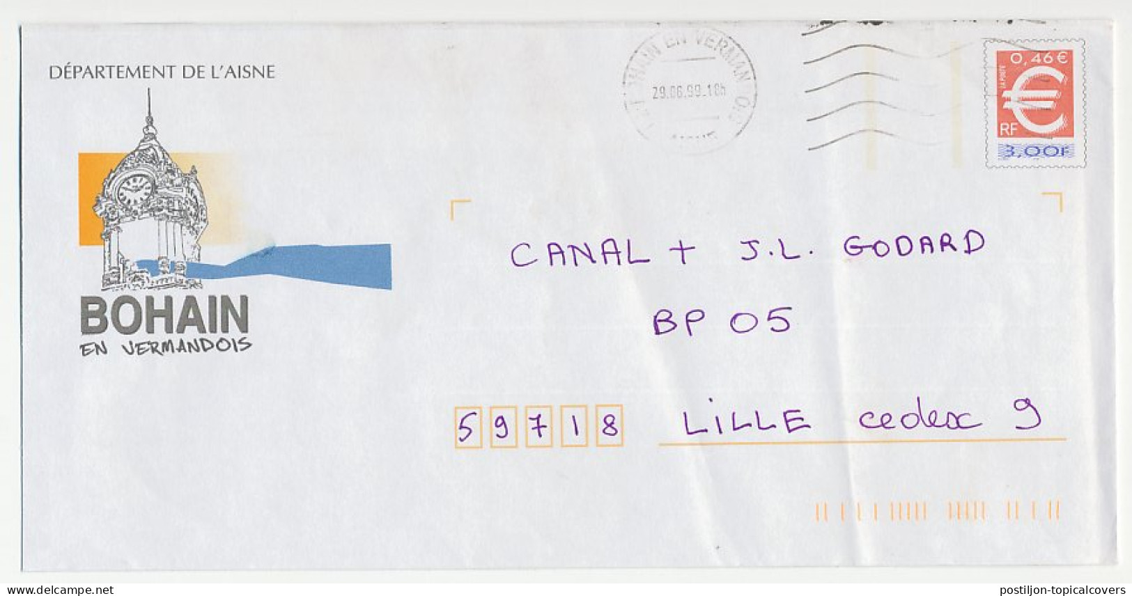 Postal Stationery / PAP France 1999 Clock - Relojería
