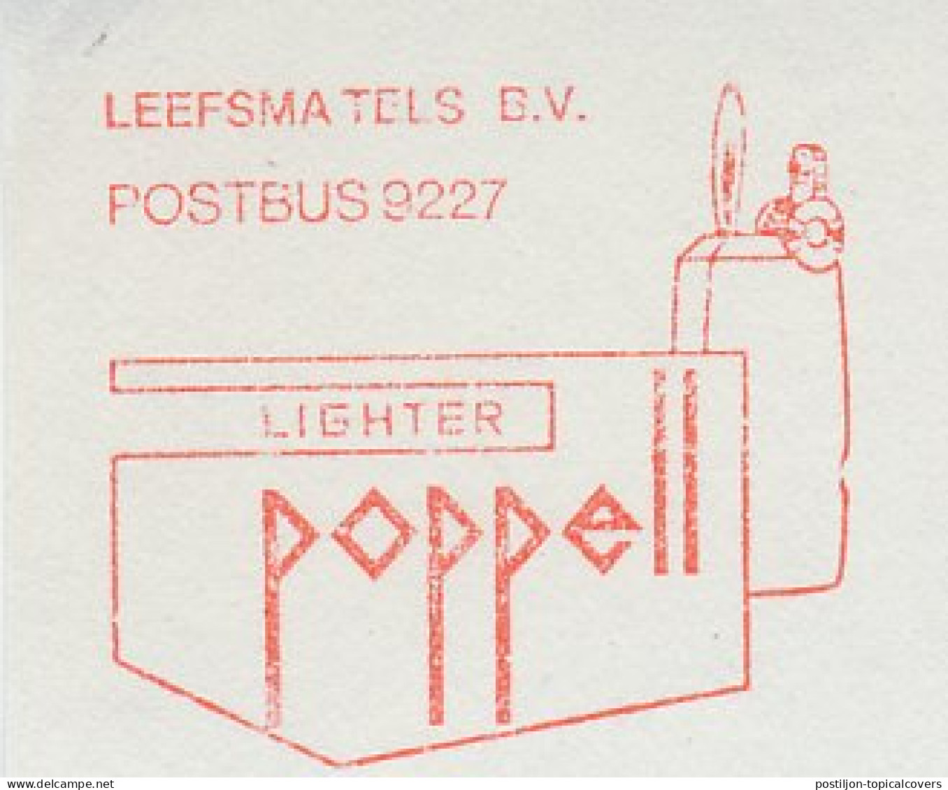Meter Cut Netherlands 1975 ( Postbus 9227 ) Lighter - Poppell - Tobacco
