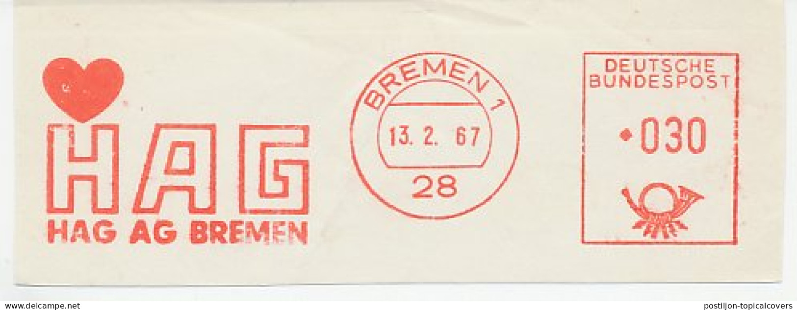 Meter Cut Germany 1967 Coffee - Hag  - Sonstige & Ohne Zuordnung