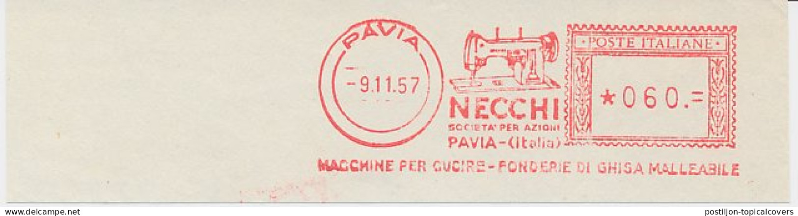 Meter Cut Italy 1957 Sewing Machine - Necchi - Textile