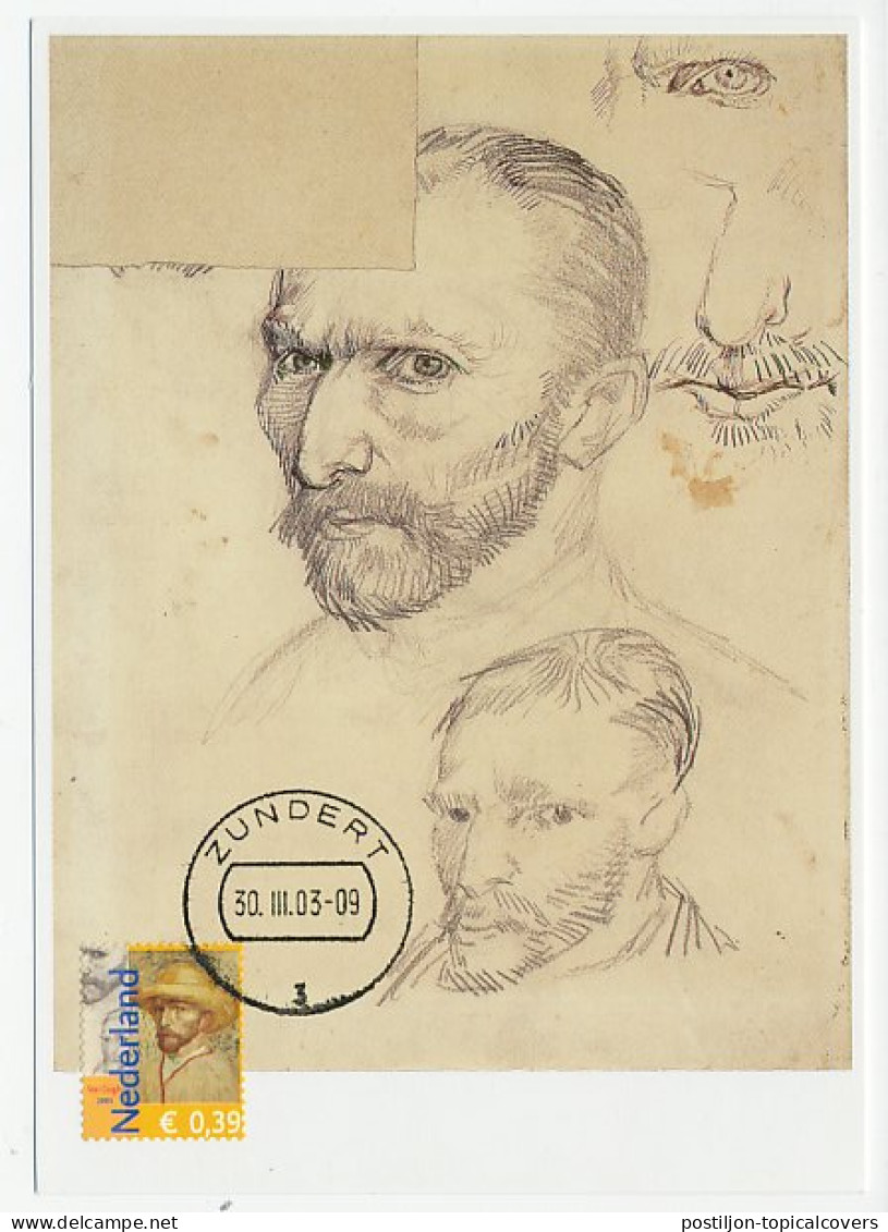 Maximum Card Netherlands 2003 Vincent Van Gogh - Studies For A Self Portrait - Autres & Non Classés
