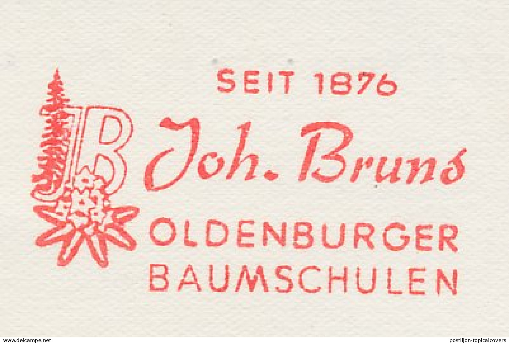 Meter Card Germany 1963 Nurseries - Alberi