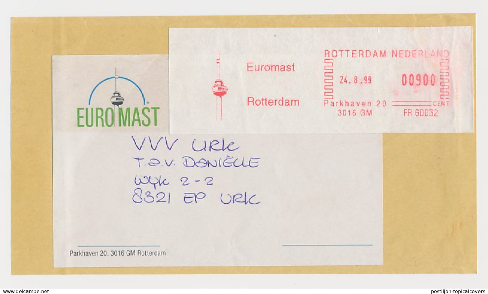 Address Label Netherlands 1999 Euromast - Rotterdam - Autres & Non Classés