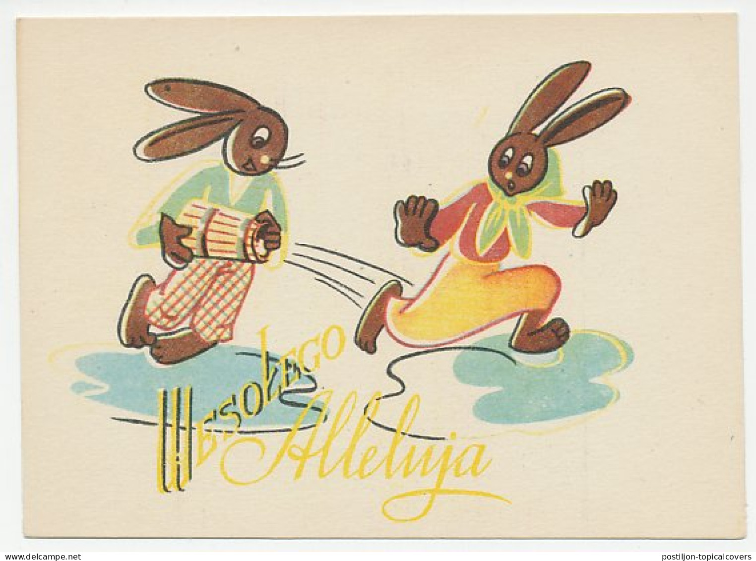 Postal Stationery Poland 1948 Easter Bunny - Pâques