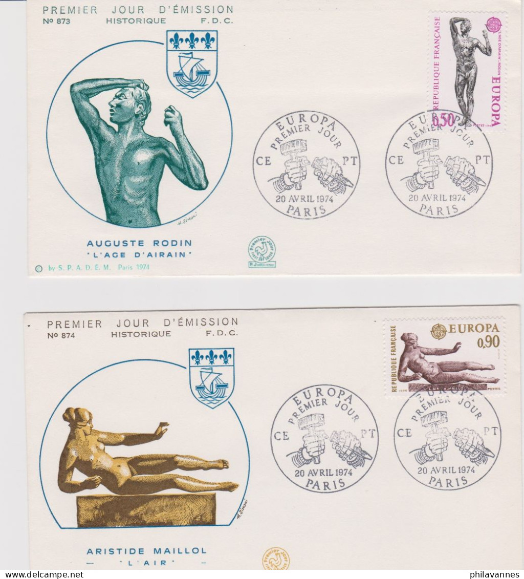 Paris, 1974, N° 1789+1790, Europa ( SN24/79/7.1) - 1970-1979