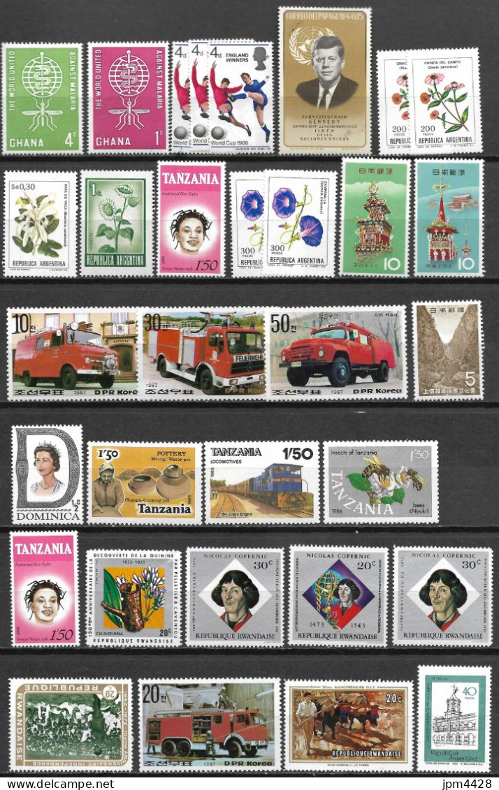 Monde, Etranger Vrac Lot De 352 Timbres Et 1 Bloc Neufs** - Lots & Kiloware (mixtures) - Max. 999 Stamps