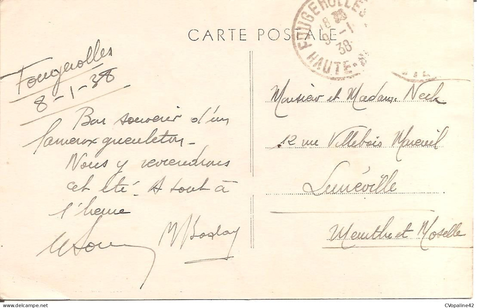 FOUGEROLLES (70) L'Hôtel Du Commerce Et Son Personnel En 1938 - Other & Unclassified