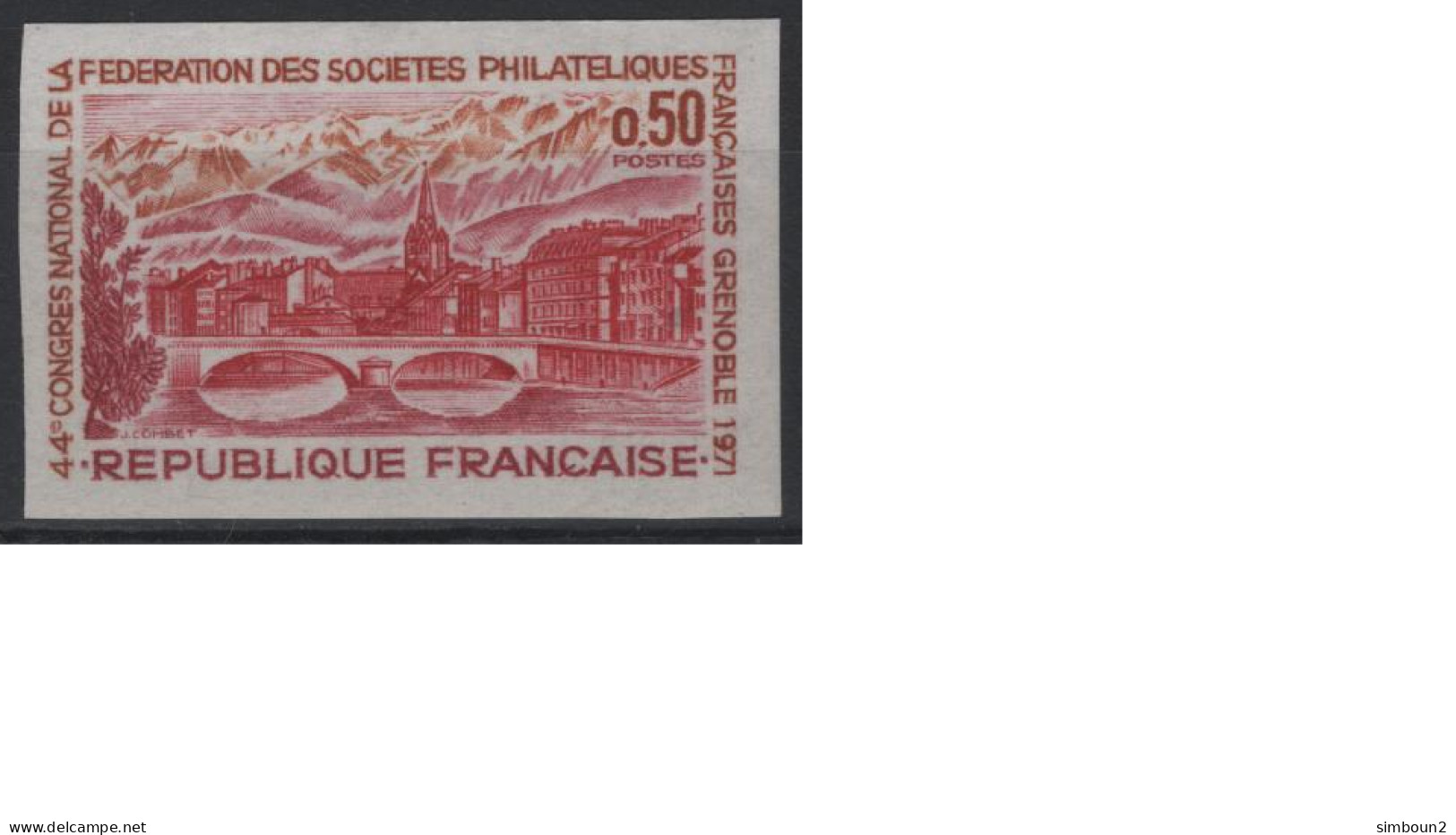 France 1971 N°1681** Non Dentele Imperf Mint Never Hinged - 1971-1980