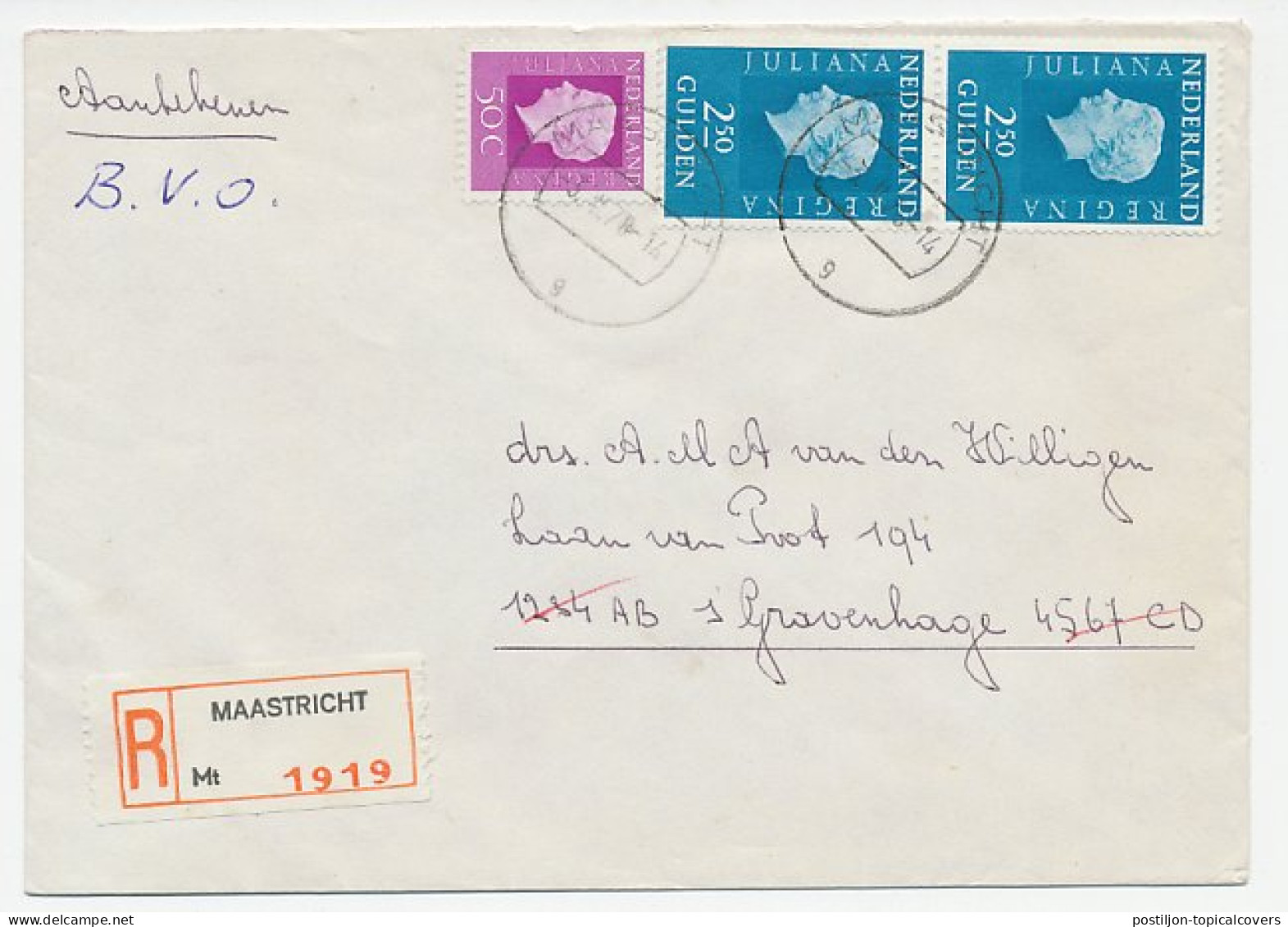 Em. Juliana Aangetekend Met B.v.O. Maastricht 1978 - Unclassified