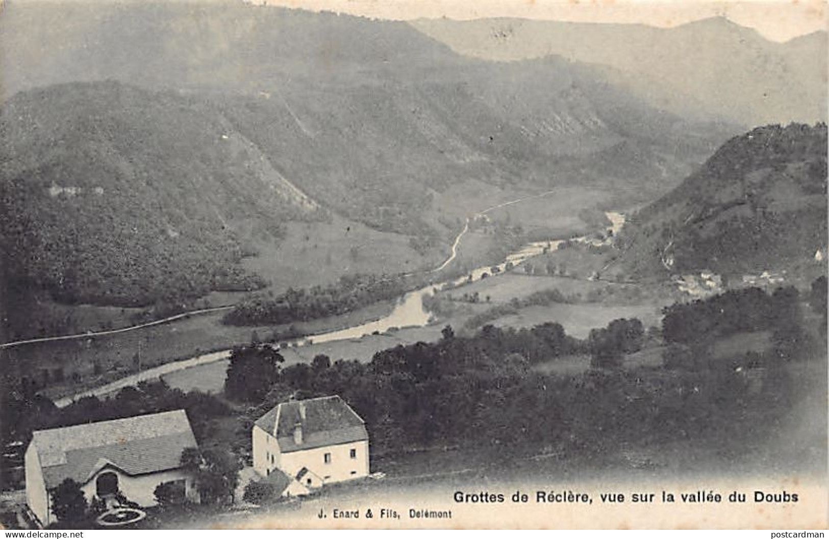 Suisse - Réclère (JU) Grottes De Réclère - Vue Sur La Vallée Du Doubs - Ed. J. Enard & Fils  - Réclère