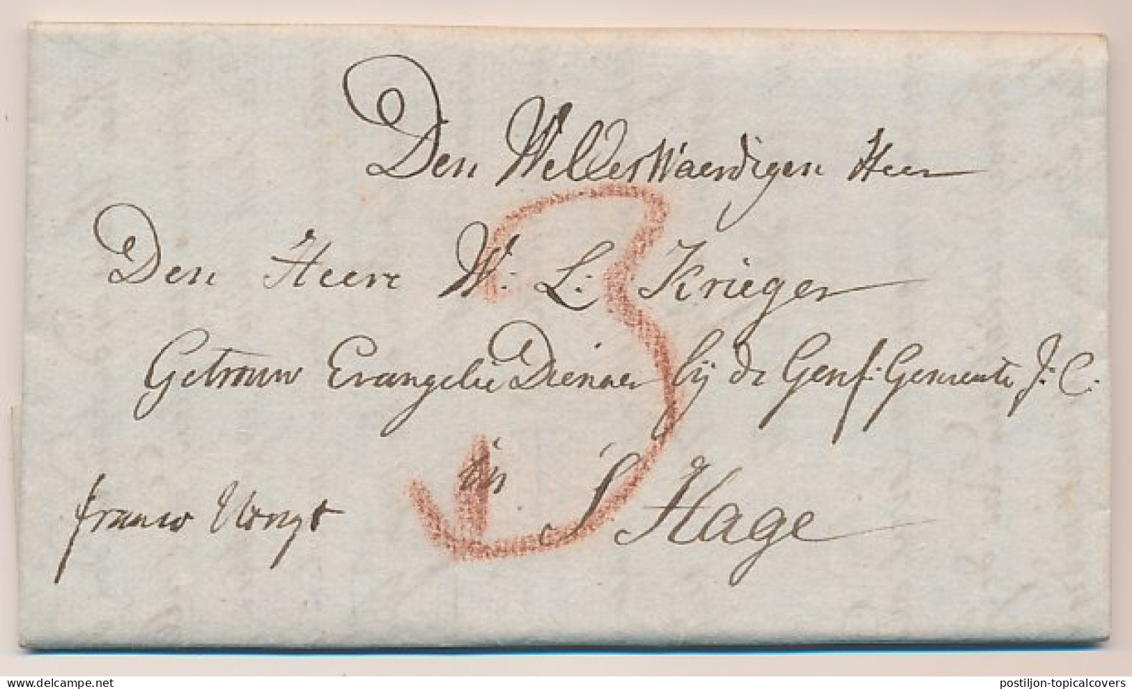 Benschop - Den Haag 1796 - Franco Utregt - ...-1852 Voorlopers
