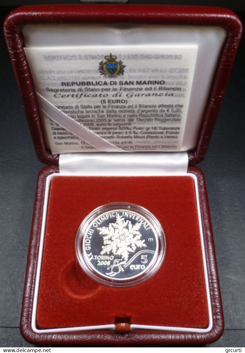 San Marino - 5 Euro 2005 - Olimpiadi Invernali “Torino '06” - KM# 511 - San Marino