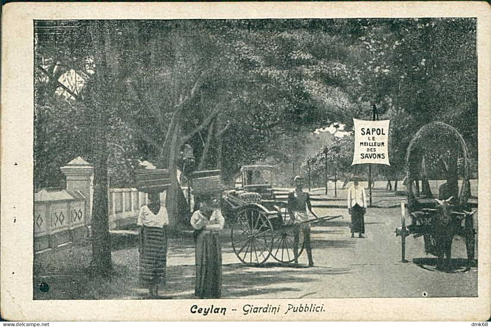 SRI LANKA / CEYLON - PUBLIC GARDENS - ADVERTISING POSTCARD SAPOL LES MEILLEUS DES SAVONS - ITALIAN EDITION 1900s (18346) - Sri Lanka (Ceylon)