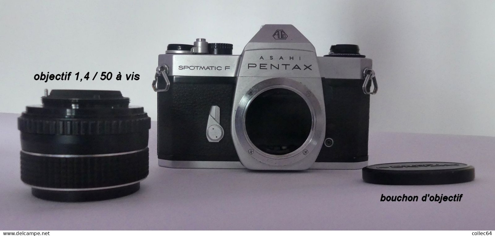 ASAHI PENTAX Spotmatic F (années 70) + Objectf 1.4/50 Mm - Cámaras Fotográficas