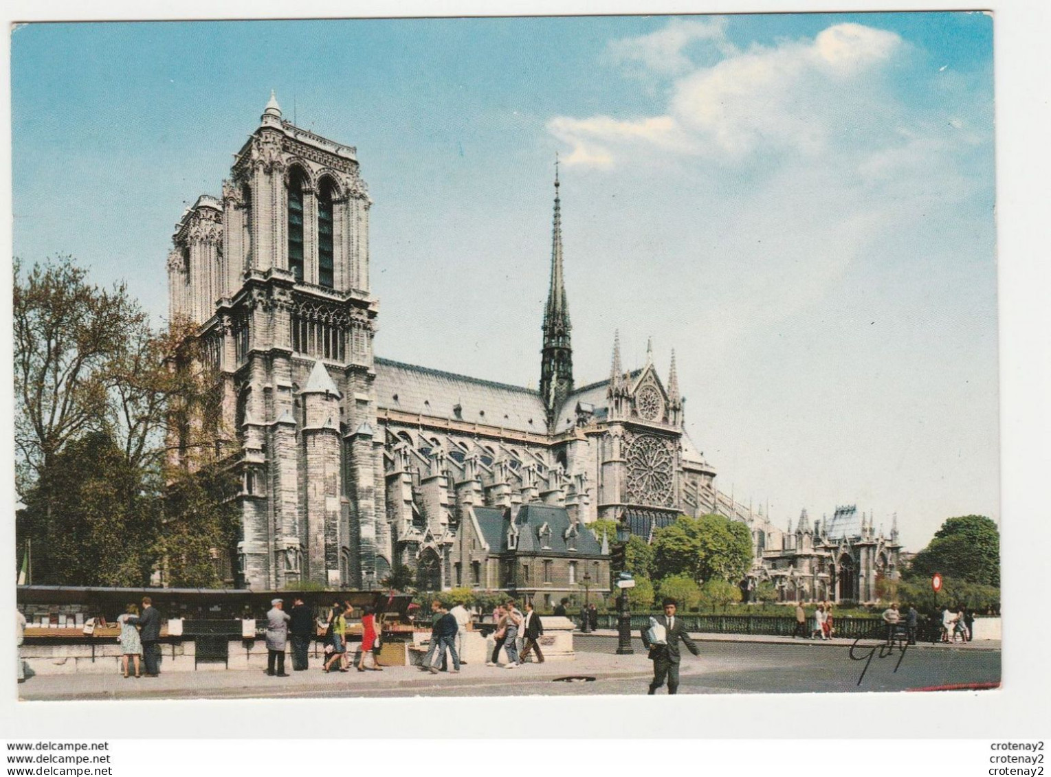 75 NOTRE DAME DE PARIS N°5280 La Flèche Les Bouquinistes VOIR DOS PUB Plans LECONTE - Notre Dame Von Paris
