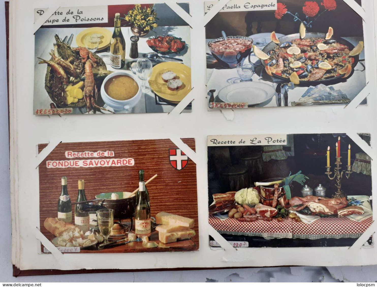 album de recettes de cuisine -250 cartes postales--voir photos