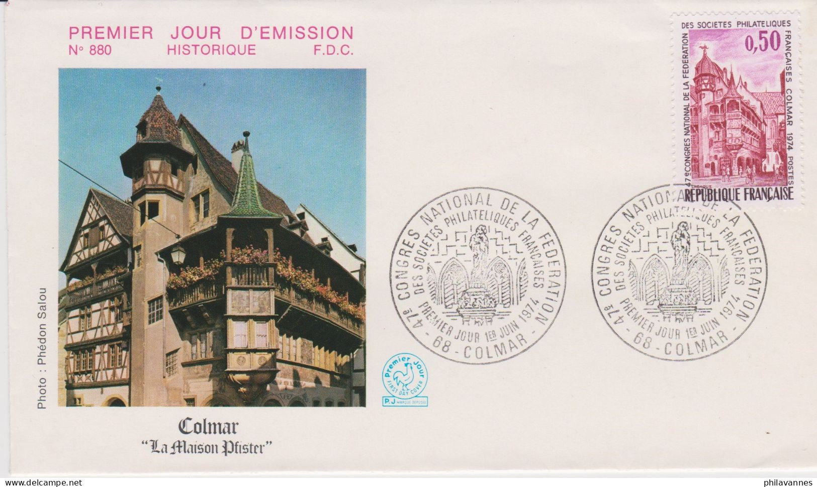 Colmar, 1974, N° 1798, Congrès ( SN24/79/10.1) - 1970-1979