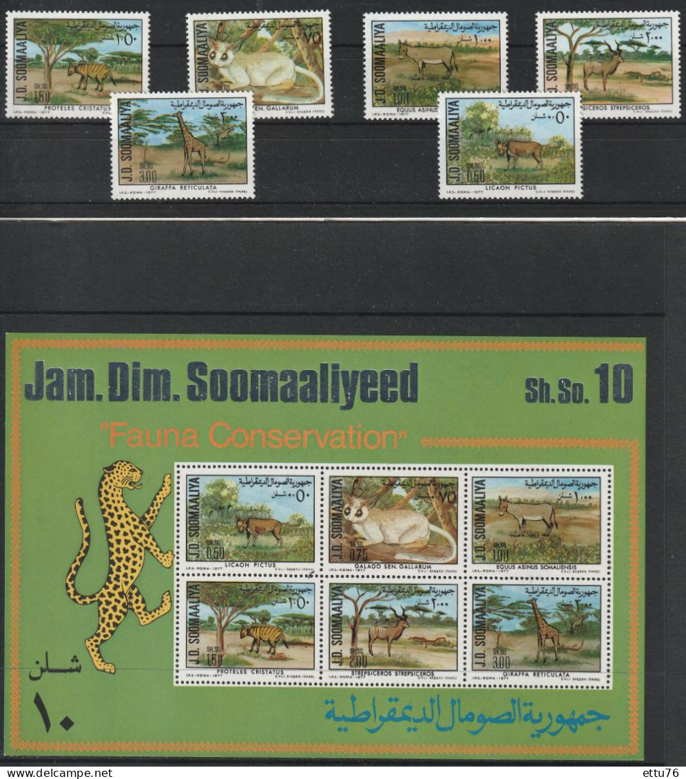 Somalia  1977  Animals  Set & Sheet  MNH - Autres & Non Classés