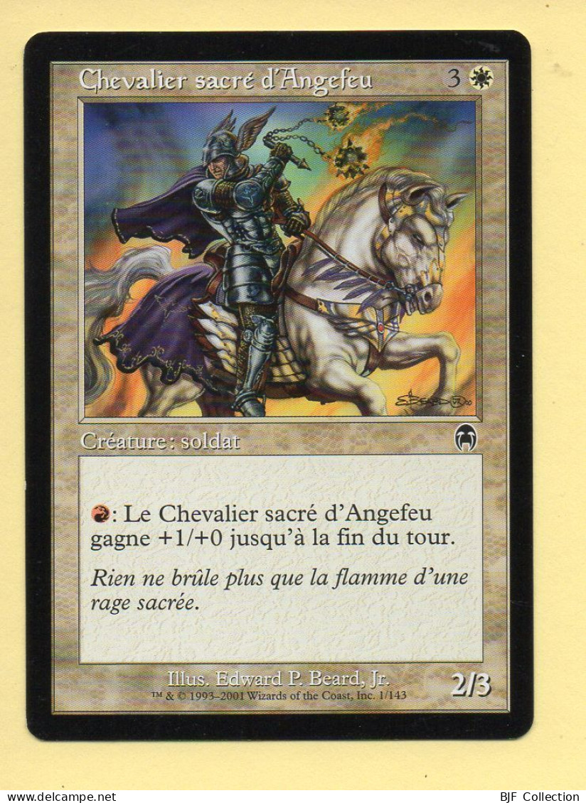 Magic The Gathering N° 1/143 – Créature : Soldat – CHEVALIER SACRE D'ANGEFEU / Apocalypse (MTG) - Cartes Blanches