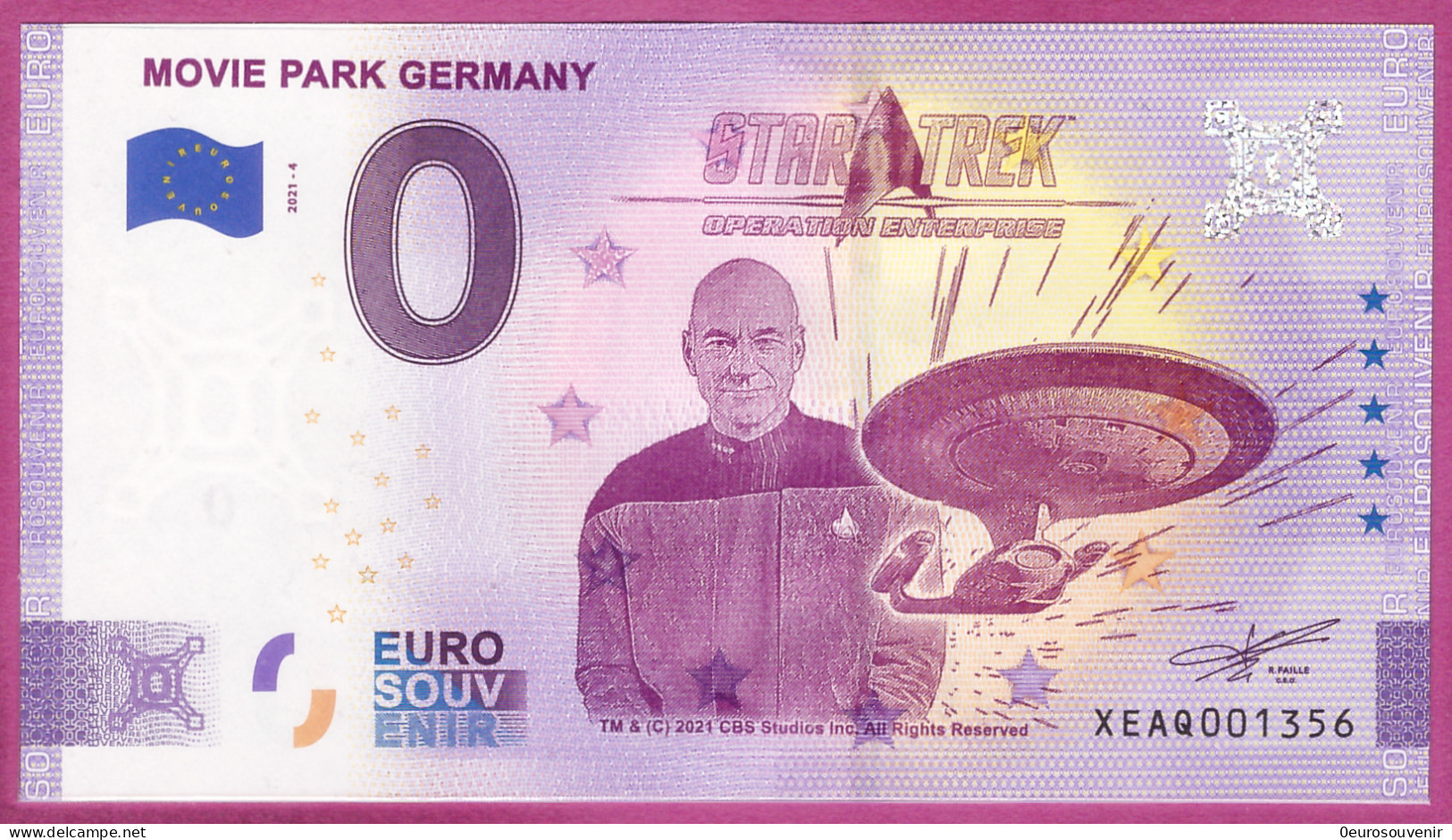 0-Euro XEAQ 2021-4 MOVIE PARK GERMANY - STAR TREK PICARD - Privatentwürfe