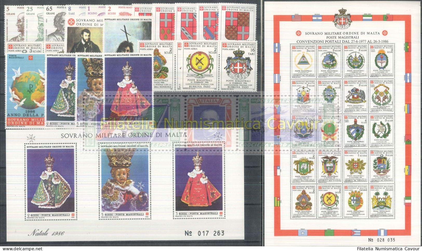 1986 - ** Annata Completa 23 Valori + 2 Foglietti - Sovrano Militare Ordine Di Malta