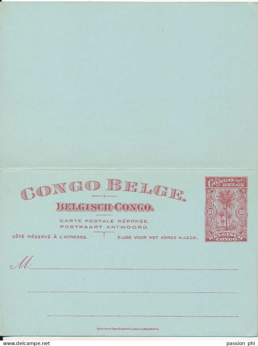 BELGIAN CONGO  PS SBEP 41 UNUSED - Stamped Stationery