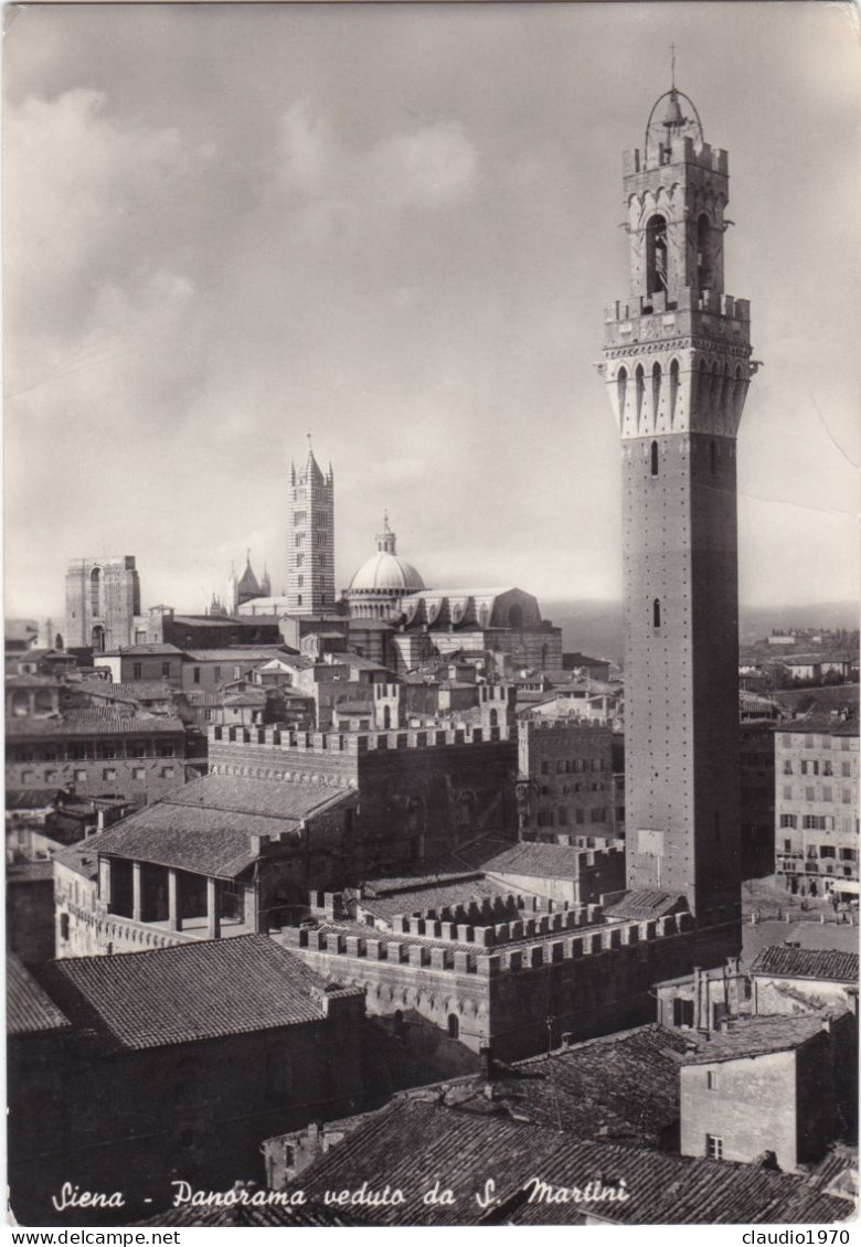 SIENA - CARTOLINA - PANORAMA VEDUTA DA S. MARTINI - VIAGGIATA PER CORNIGLIO (PR) 1954 - Siena