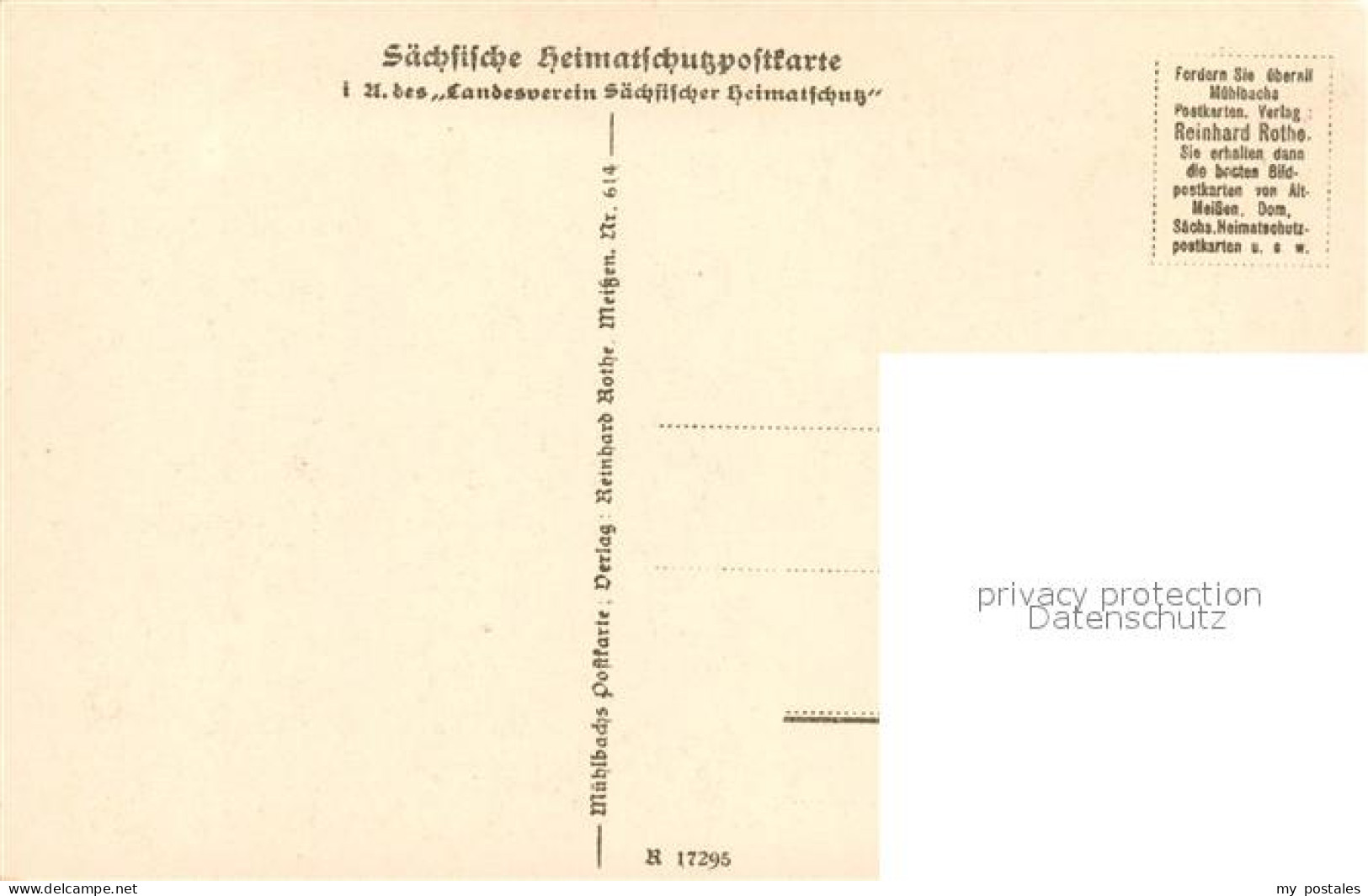 73299295 Alt Meissen Elbe Leinewebergasse Saechsische Heimatschutzpostkarte Folg - Meissen