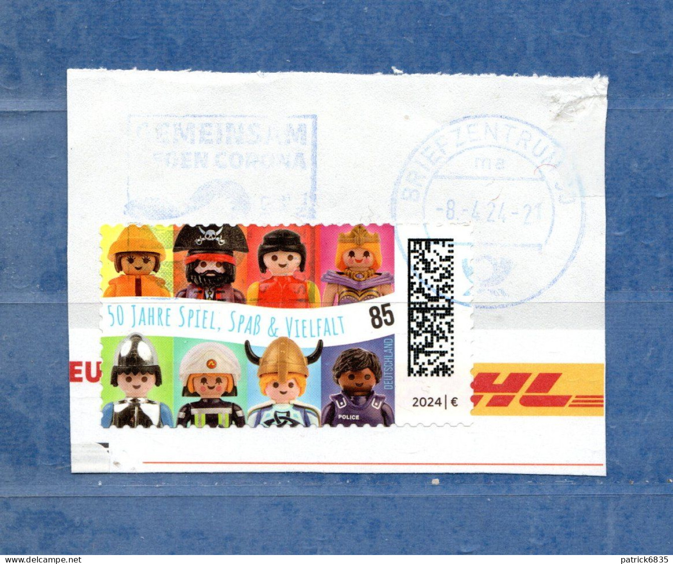 (Us4) Germania - 2024 -  PLAYMOBIL.  Usati. Su Frammento - Used Stamps