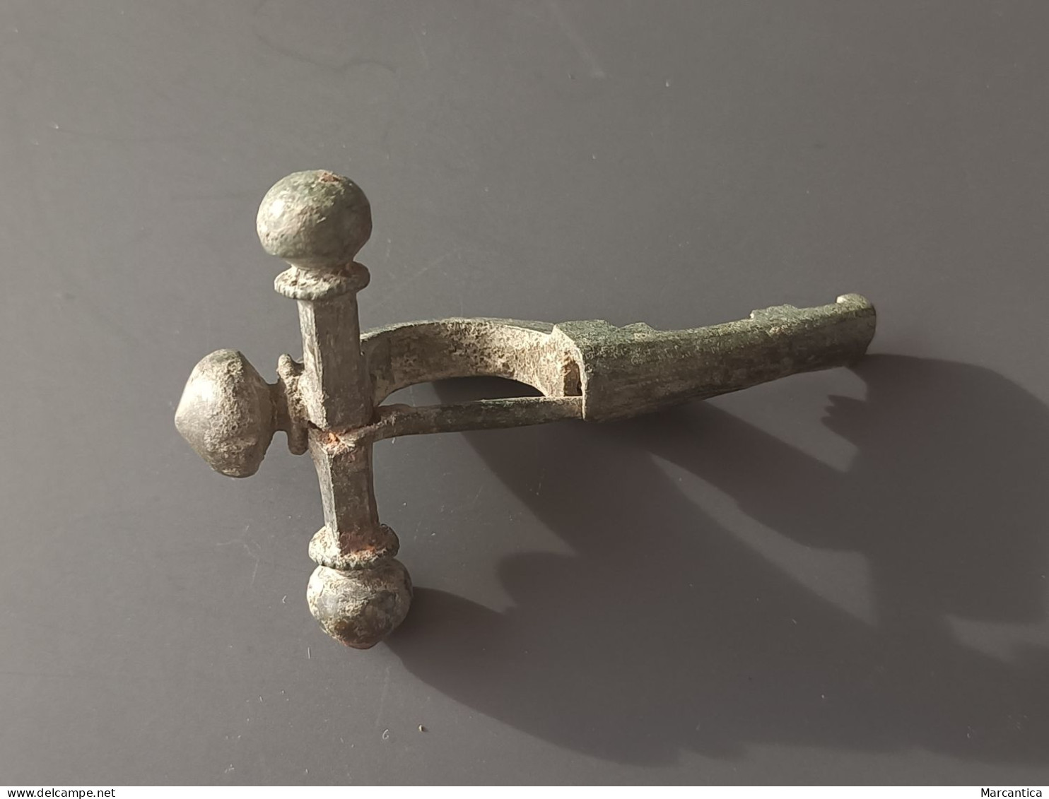 Roman Bronze Onion Button-crossbow Fibula - Archaeology