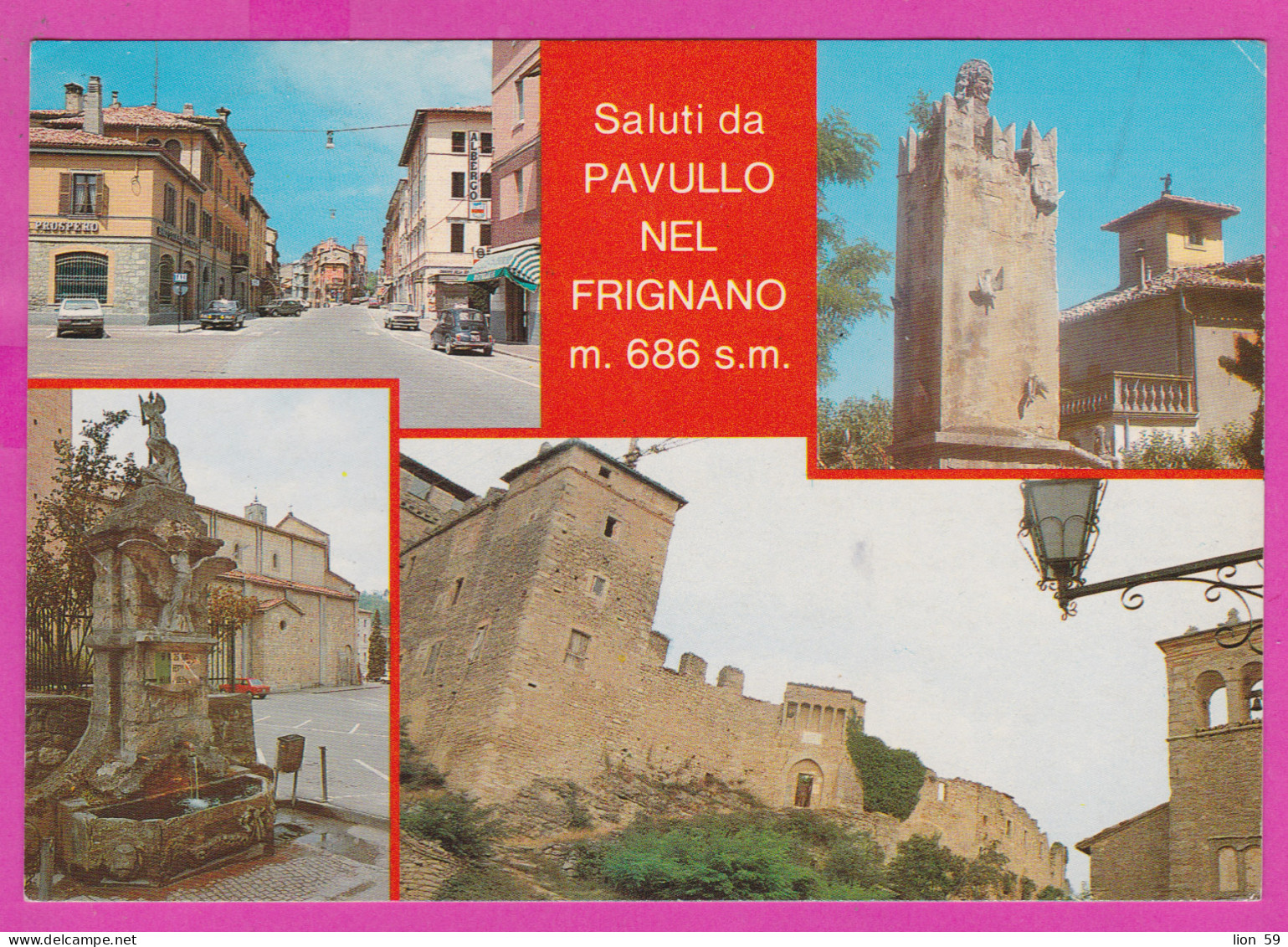 293834 / Italy - Pavullo Nel Frignano M. 686 S.m. PC 1989 USED 100+650 L Castello Di Montecchio, Castiglion Fiorentino - 1981-90: Marcophilia