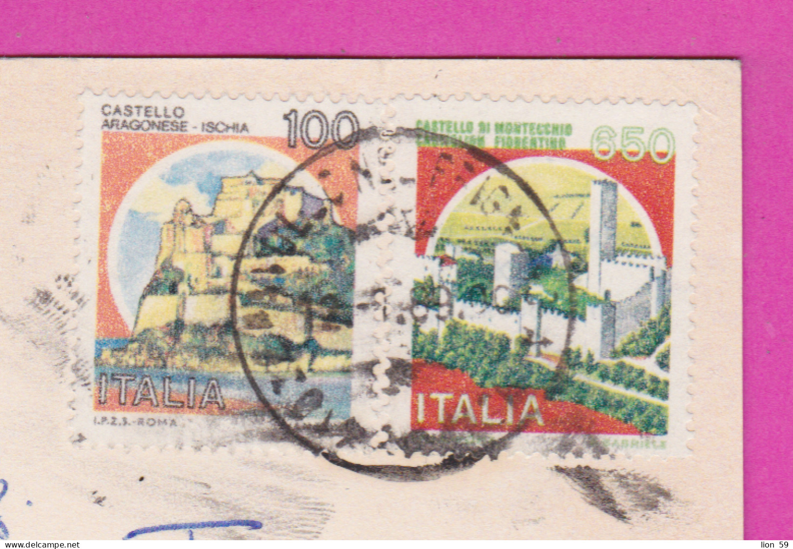 293834 / Italy - Pavullo Nel Frignano M. 686 S.m. PC 1989 USED 100+650 L Castello Di Montecchio, Castiglion Fiorentino - 1981-90: Marcophilie