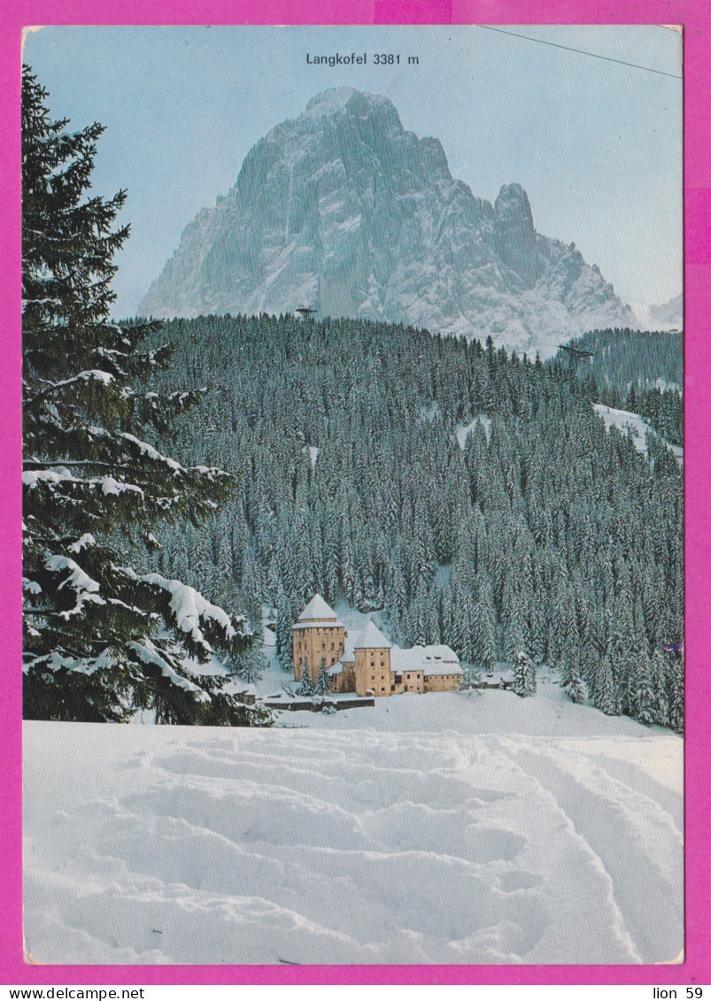 293836 / Italy - Dolomiten /Grödnertal Südtiroler/ Langkofel 3381 M. PC 1981 USED 150+150 L Castello Di Miramare Trieste - 1981-90: Marcophilie