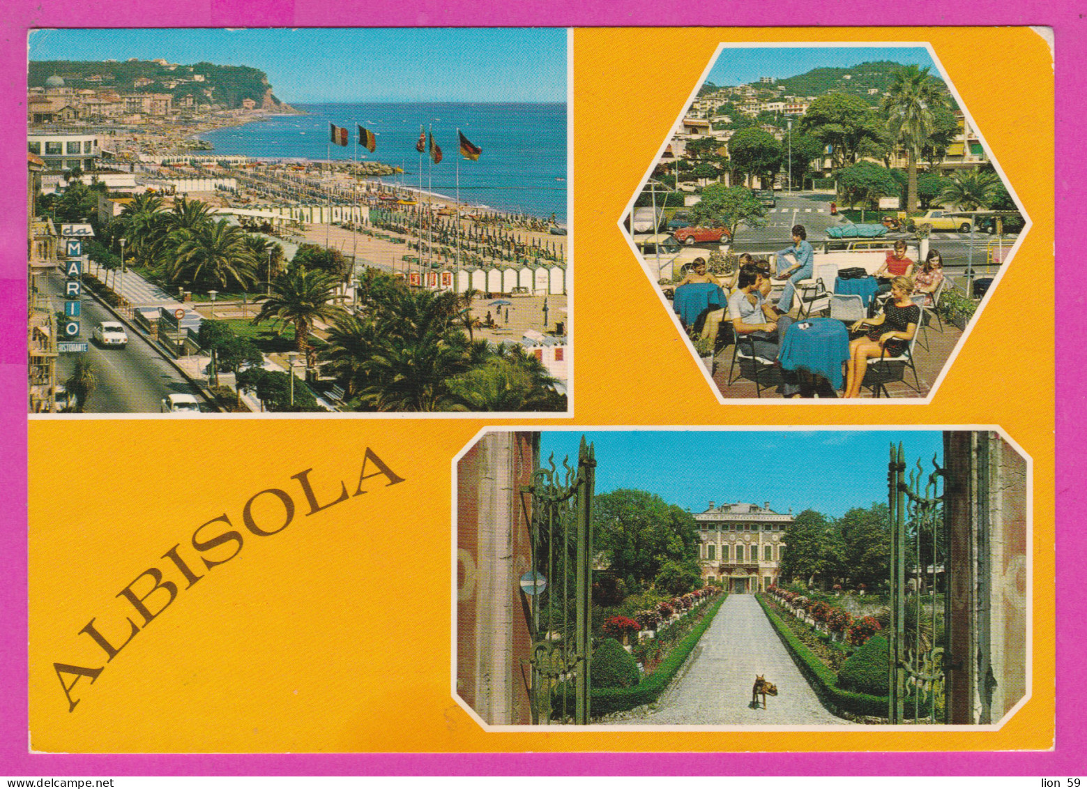 293837 / Italy - Albisola Beach Cafe Palace PC 1981 Albissola Marina USED 150 L Castello Di Miramare Trieste - 1981-90: Marcofilie