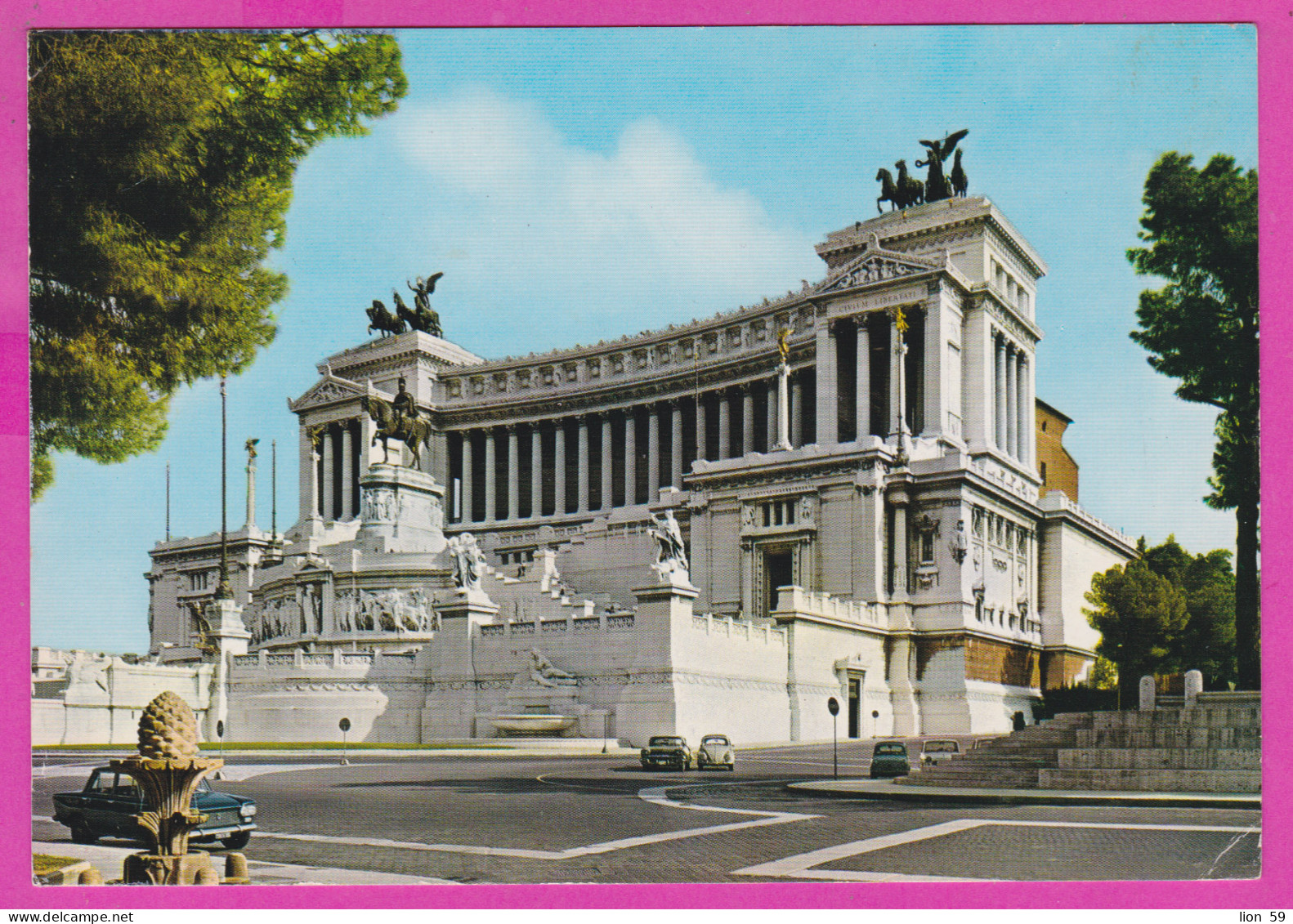 293840 / Italy - Roma Altare Della Patria PC 1981 USED 150+400 L Castello Di Miramare Trieste Castello Imperatore Prato - 1981-90: Storia Postale