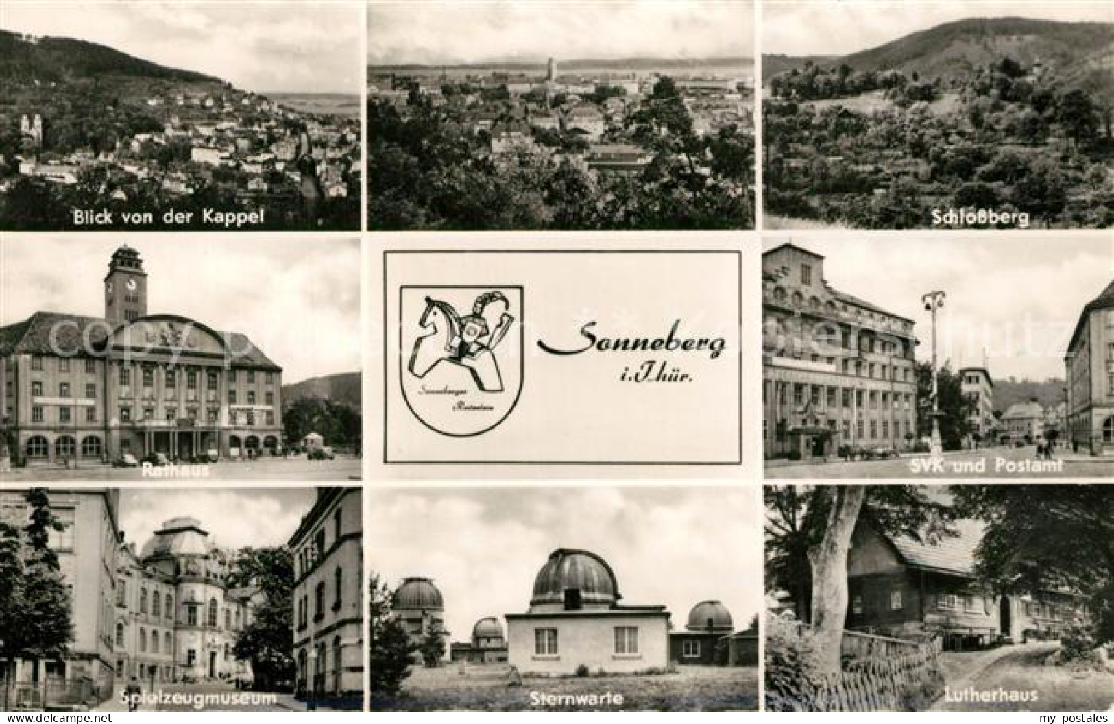 73298669 Sonneberg Thueringen Panorama Blick Von Der Kappel Schlossberg Rathaus  - Sonneberg