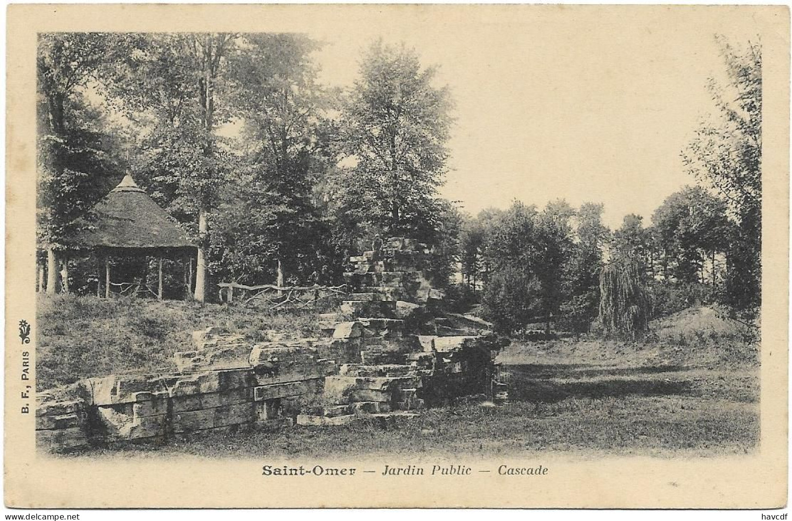 CPA - édit. B.F. -Saint-Omer - Jardin Public - Cascade - Saint Omer